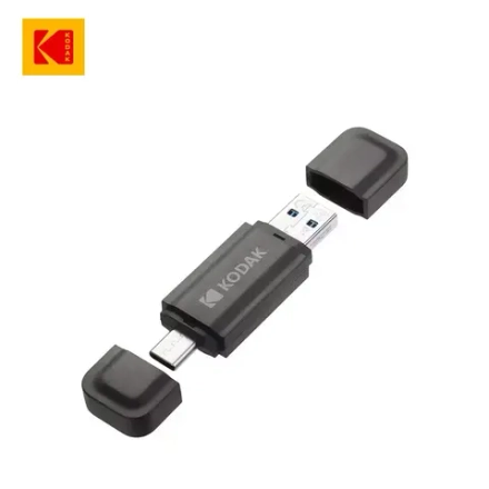 Флеш-накопитель Kodak K143D 128GB USB 3.2 Gen1 Type-C OTG/USB-A, R/W 70/20 МБ/с в ПВХ корпусе