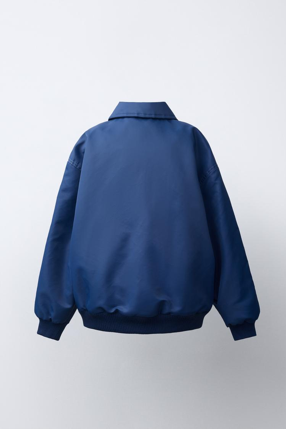 ZARA КУРТКА-БОМБЕР VARSITY WATER REPELLENT, СИНИЙ