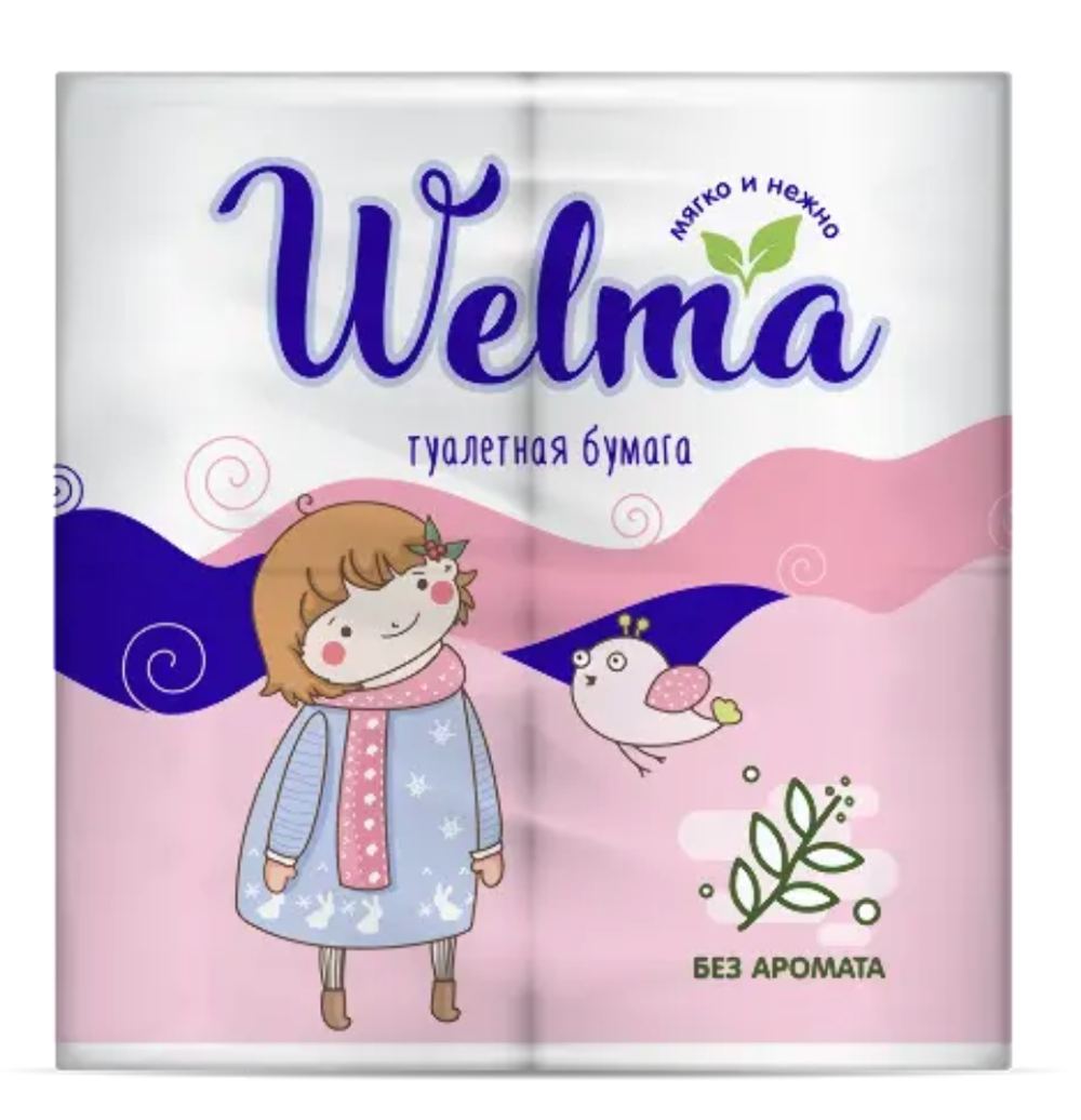 Туалетная бумага WELMA 2сл 4рул