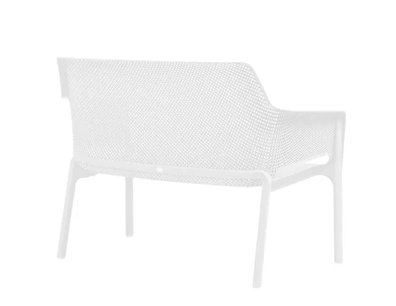 Уличный пластиковый диван Net Bench белый