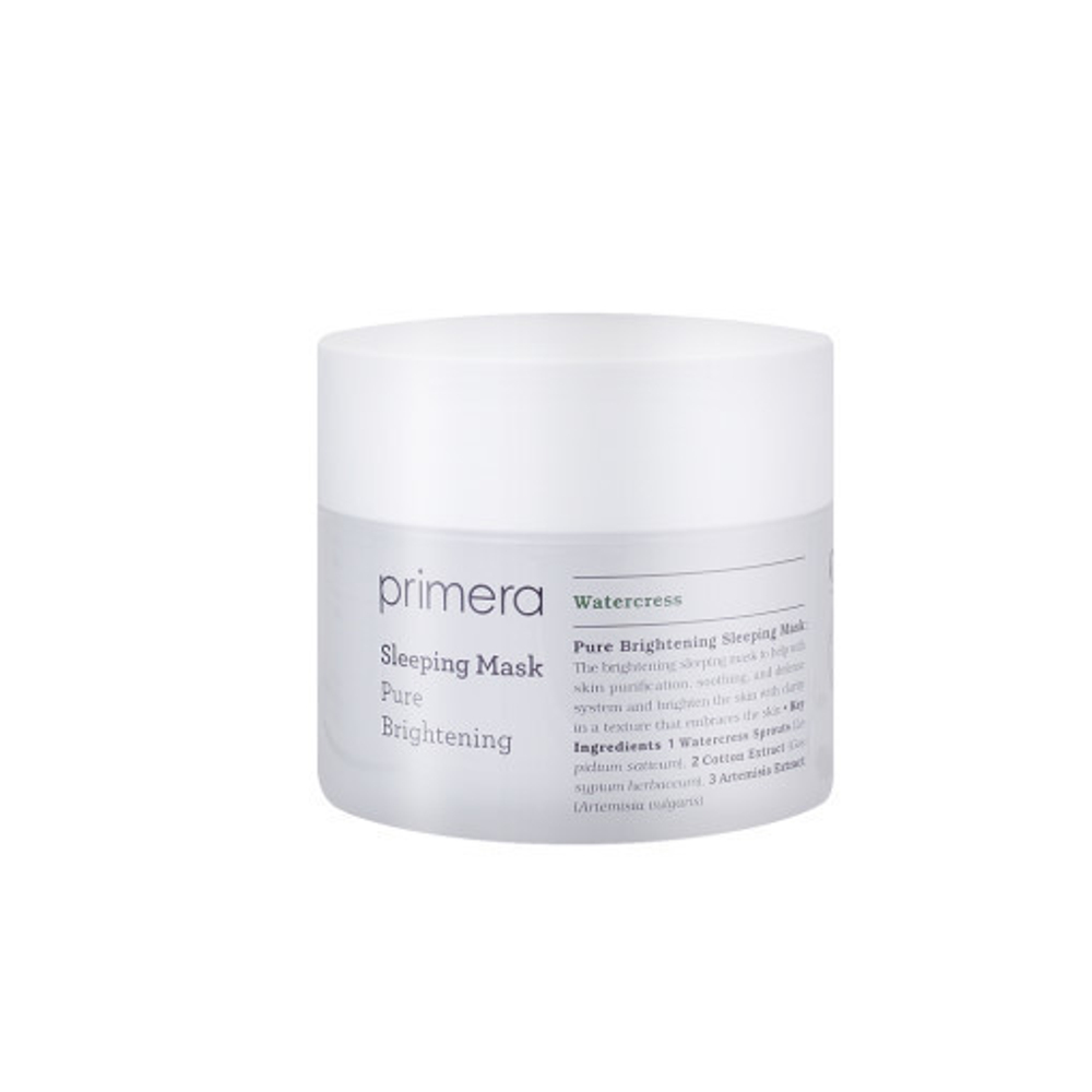 PRIMERA pure brightening watercress sleeping mask – Ночная осветляющая и увлажняющая маска (travel)