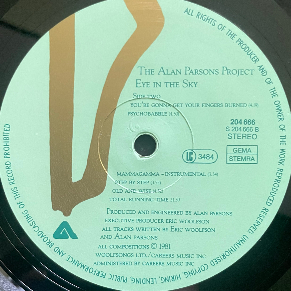 The Alan Parsons Project - Eye In The Sky (Европа 1982г.)