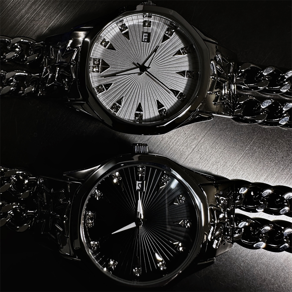 KIOSK Silver Luxury American Fossil Quartz Movement Stainless Steel Watchband Watch Unisex White Dial