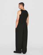Мужские брюки barrel fit с ремнём и вытачками - BERSHKA