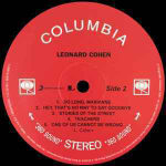 Leonard Cohen - Songs Of Leonard Cohen (Европа 2016г.)