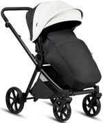Детская коляска Tutis Mio 3 Plus Leather New 4 в 1 с автокреслом Elo Lux EduSky Black и базой 1622200 Silver Grey