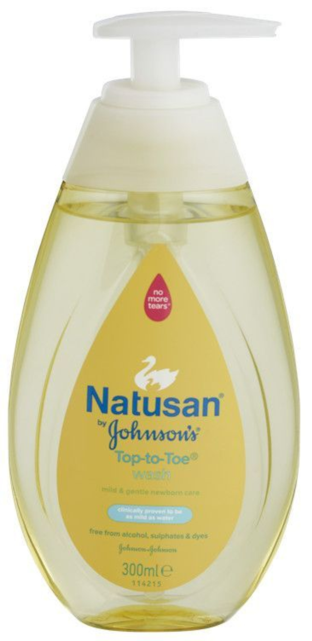 Детское жидкое мыло для мытья головы и тела Natusan by Johnson's Top-to-toe 300 мл (Из Финляндии)