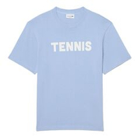 Теннисная футболка Lacoste Printed Cotton - light blue