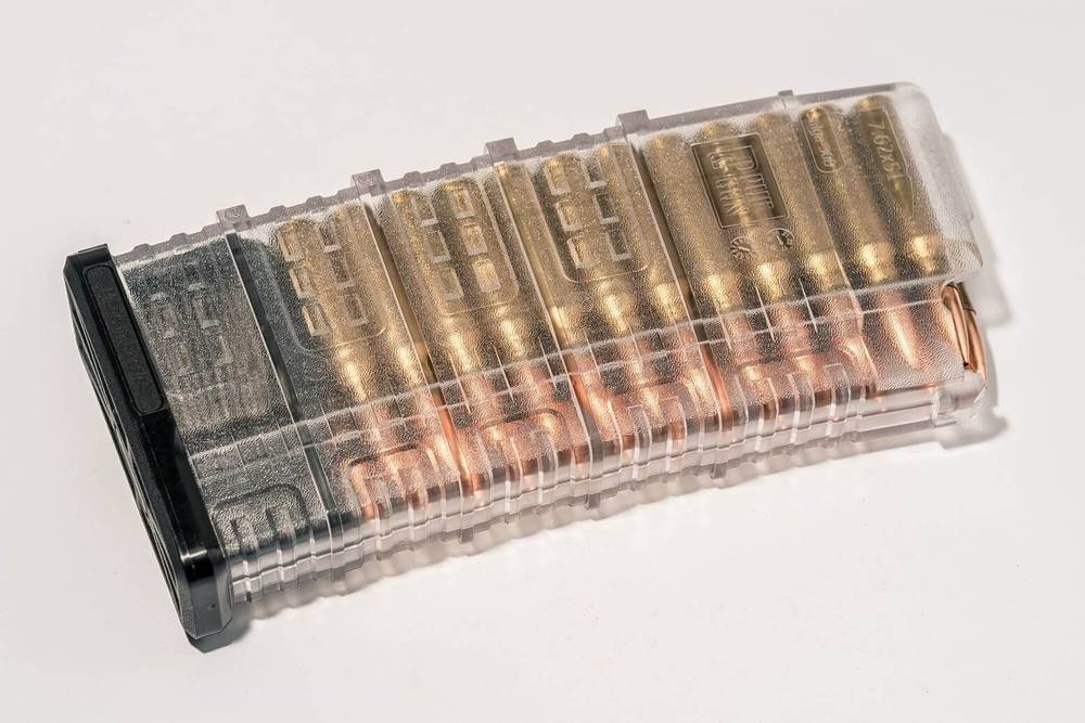 Магазин PufGun для Сайга-308, .308 Win, 25 патронов, прозрачный