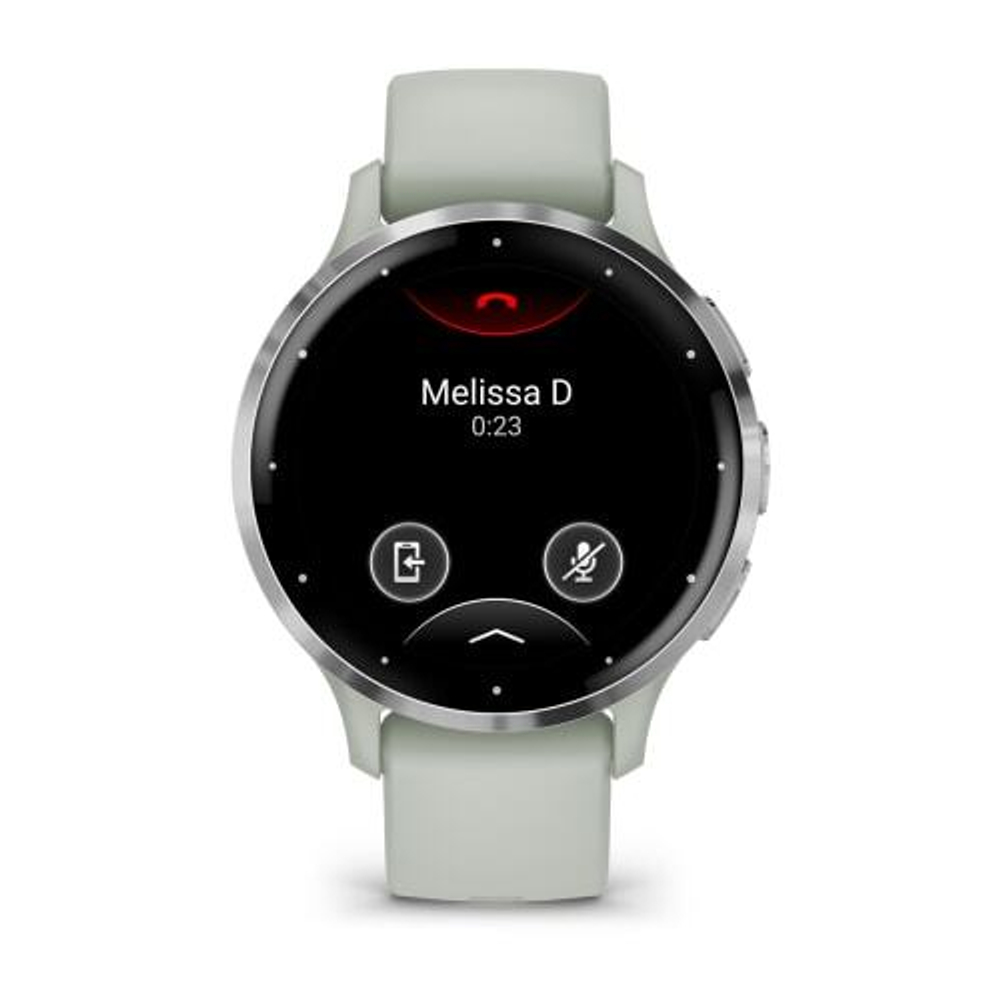 Часы Garmin Venu 3s серо-зеленый с серебристым безелем, 010-02785-01