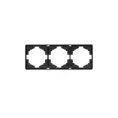 Рамка на 3 поста KRANZ Miele Round Оникс KR-78-0753-3