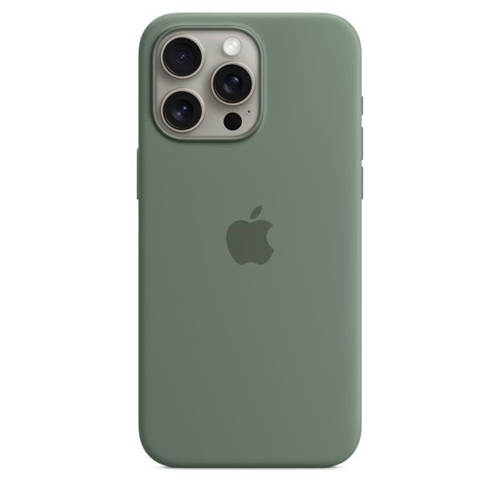 Силиконовый чехол Apple для iPhone 15 Pro Max с MagSafe Зеленый
