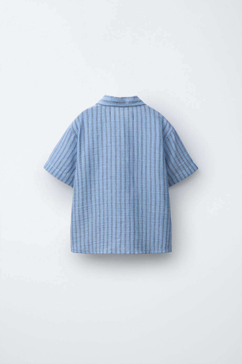 ZARA РУБАШКА В ПОЛОСКУ, СИНИЙ