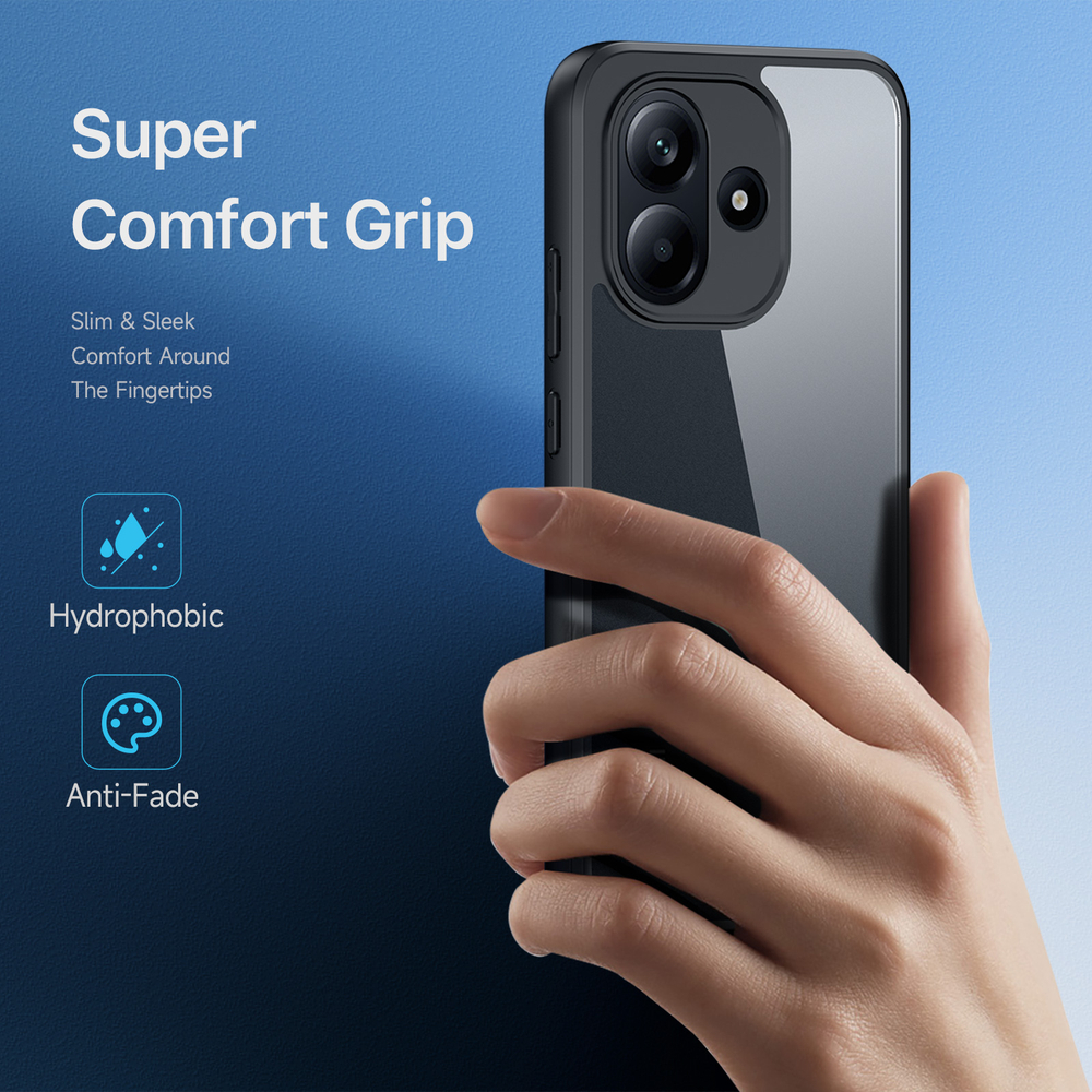 Чехол прозрачный с черными рамками для Xiaomi Redmi Note 17 4G, серия Aimo Series Case от Dux Ducis