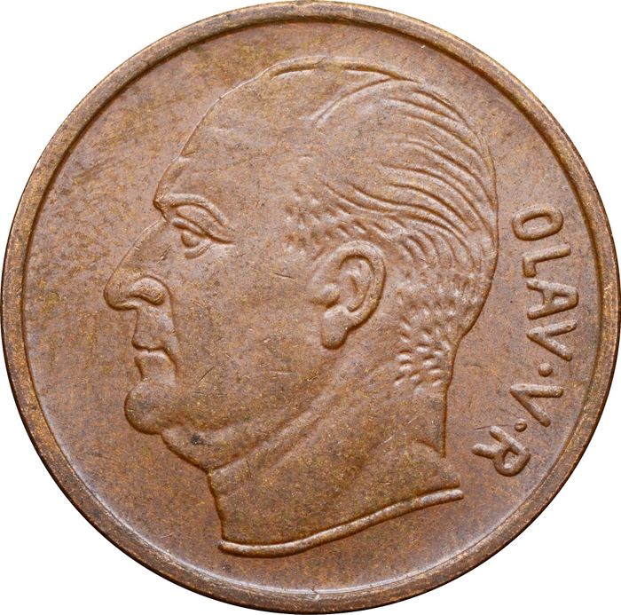 5 эре 1958-1973 Норвегия XF