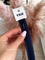 Молния YKK потайная, неразъемная тип 2 синяя (чернильный) 058