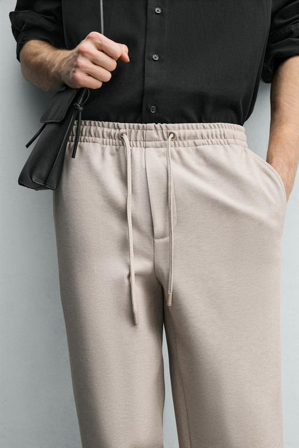 ZARA БРЮКИ-ДЖОГГЕРЫ NON IRON КОМФОРТНОЙ ПОСАДКИ, СВЕТЛЫЙ РЫЖЕВАТО-КОРИЧНЕВЫЙ