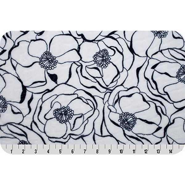 Плюш (ткань) Peppy Mockingbird Cuddle 440 г/м², 48х48 см, bouquet Navy