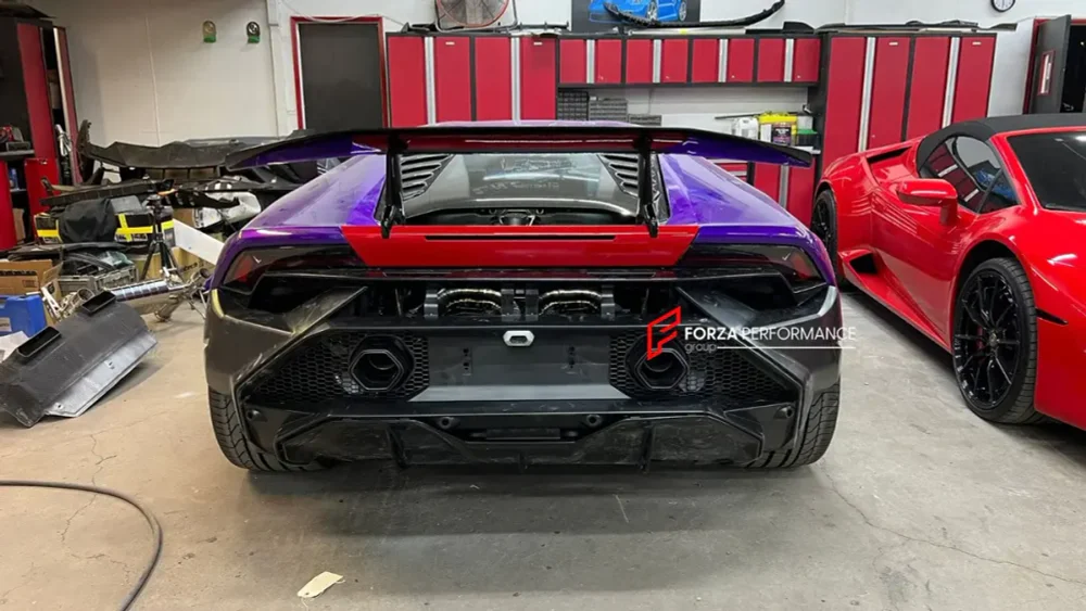 Карбоновый задний бампер для Lamborghini Huracan LP580 LP610 Evo 2014+ в стиле Tecnica Ламборгини Хуракан