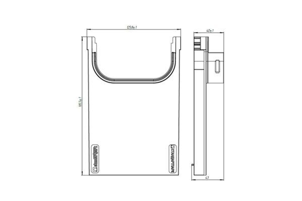 Переходник PolyMax пластиковый для лотков водоотводных пластиковых 8010-М/8080-М