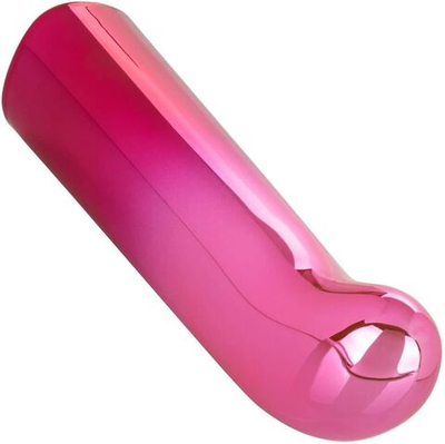 Розовый изогнутый мини-вибромассажер Glam G Vibe - 12 см. (Цвет: розовый)