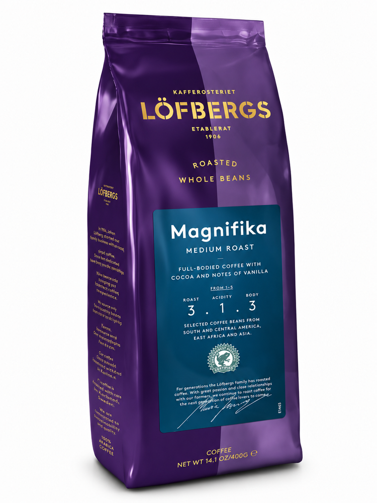 Кофе в зернах Lofbergs Magnifika 400 гр