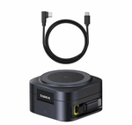 Беспроводное зарядное устройство 2в1 Baseus PicoGo Series Qi2 67W (P10276800123-00) черное