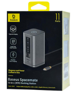 USB-C хаб Baseus Spacemate Series 11в1 3USB/2HDMI/2DP/2USB-C/RJ45/AUX (B00568101813-00) черный