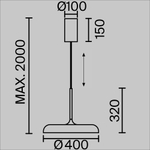 Подвесной светильник Maytoni MOD189PL-L39W3K