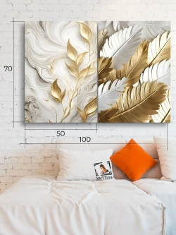 Картина Танец света и природы, модульная 50x70см 2шт.