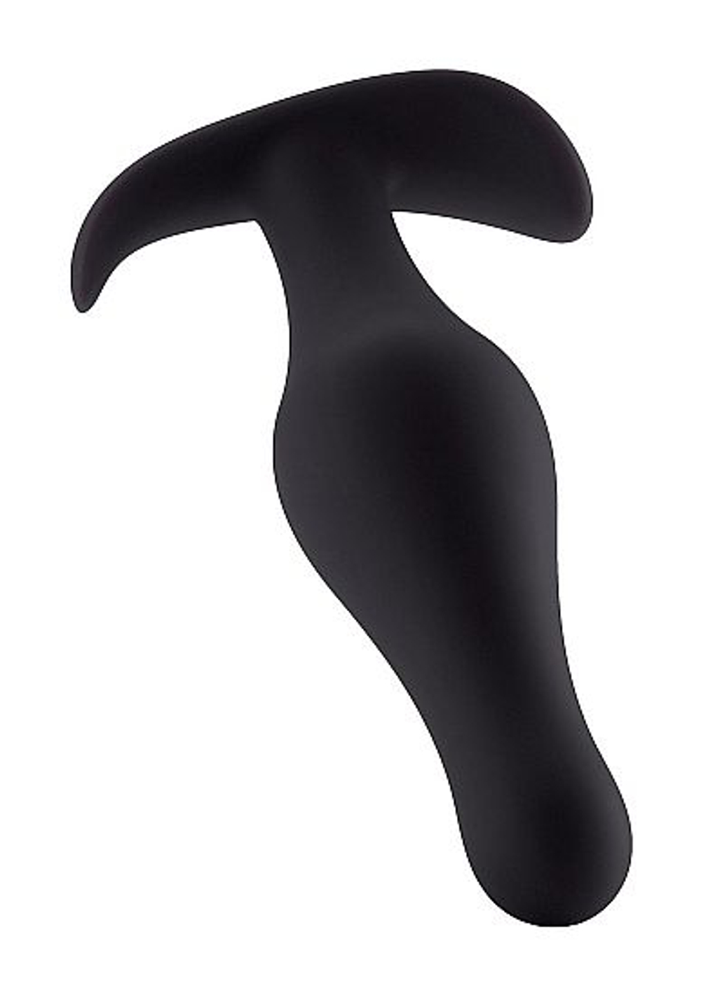 Чёрная анальная пробка Butt Plug with Handle Medium - 12,6 см. (Цвет: черный)
