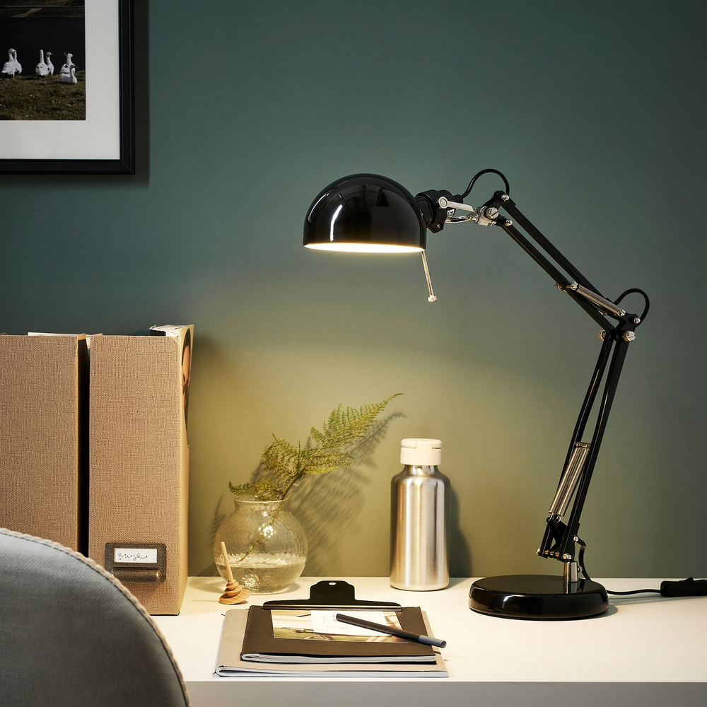 IKEA FORSÅ  (ИКЕА ФОРСО)  -  Лампа настольная - чёрный