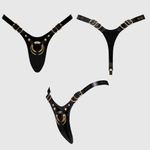 Черный пояс для фиксации насадок Strap-On-Me Leatherette Harness Fabulous (Размер: S-M-L-XL-XXL) (Цвет: черный)