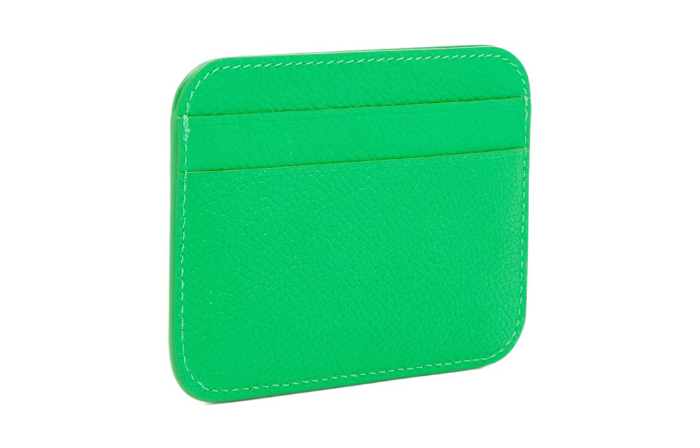 Balenciaga Grain Calfskin Card Holder Women"s Green