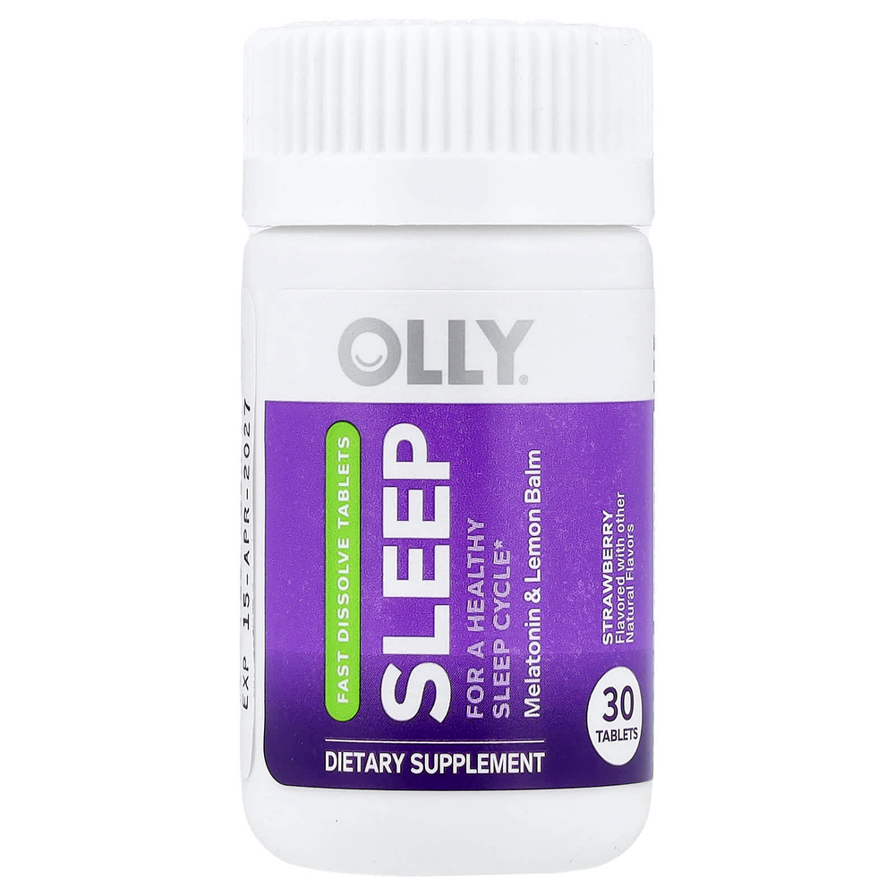 OLLY, Sleep, клубника`` 30 таблеток