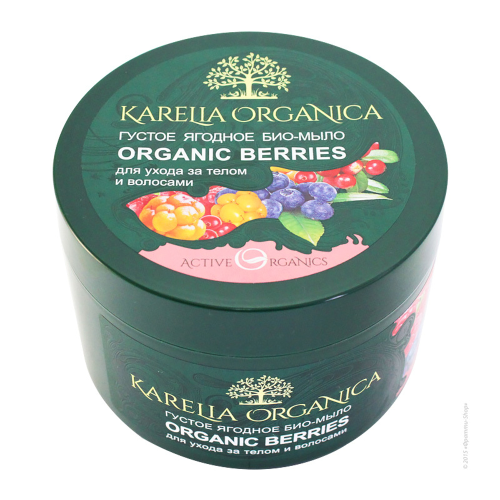 Густое ЯГОДНОЕ био-мыло "Organic BERRIES", 500мл KARELIA ORGANICA