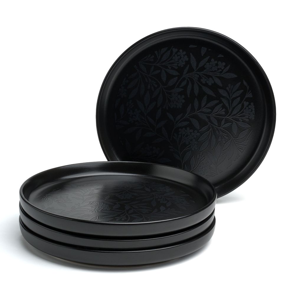 НАБОР ТАРЕЛОК ЗАКУСОЧНЫХ BRONCO "CHOICE BLACK" 20,5 СМ 4ШТ