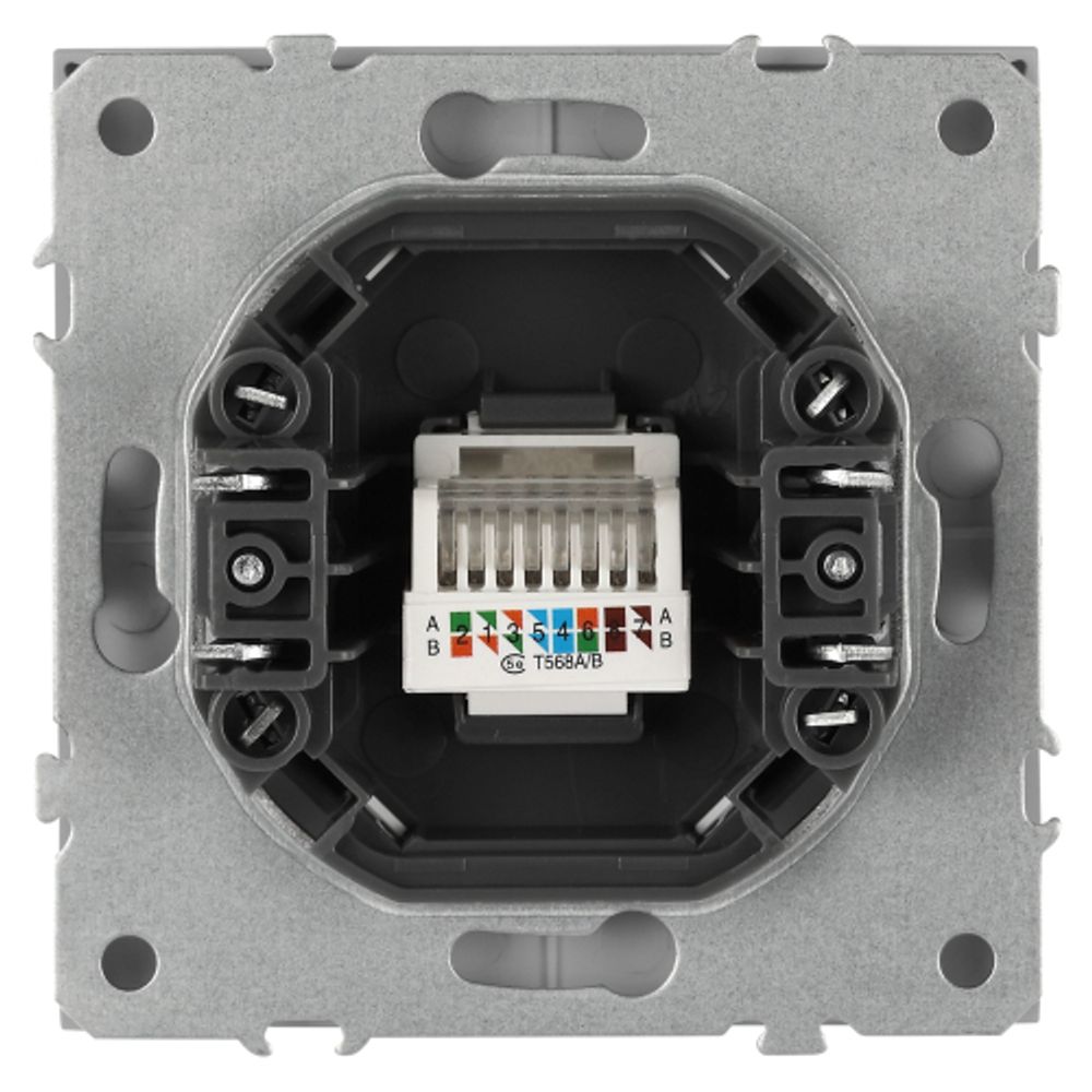 Розетка ЭРА Galaxy 15-3107-03 информационная RJ45 IP20 алюминий | Эра Galaxy