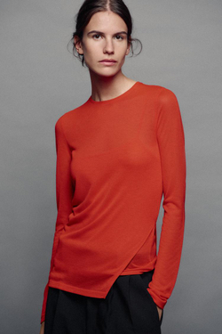 ZARA ДВОЙНАЯ ФУТБОЛКА, КРАСНЫЙ