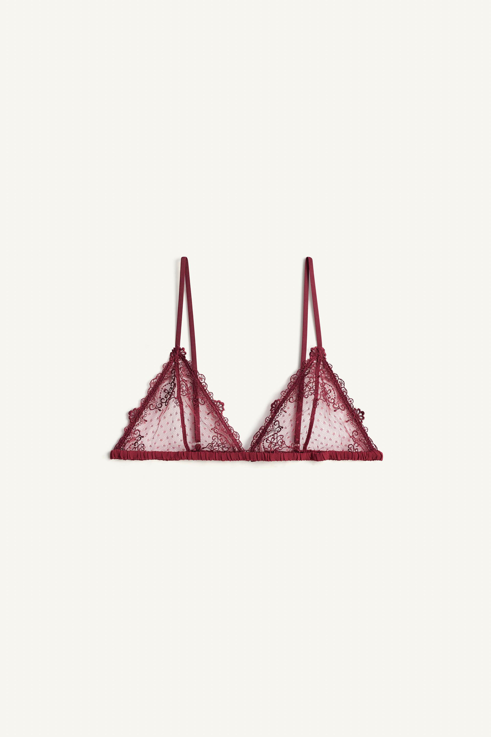ZARA БЮСТГАЛЬТЕР С КРУЖЕВОМ - LIMITED EDITION, БУРГУНДИ