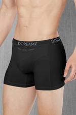 Мужские трусы-боксеры с горизонтальным гульфиком Doreanse Cotton Premium (Размер: XL) (Цвет: черный)