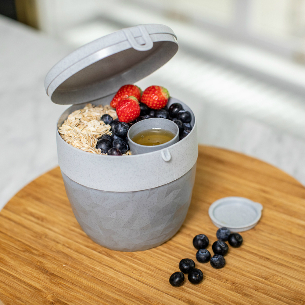 Ланч-бокс club bento, organic, серый