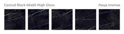 CONICAL BLACK 60x60 HIGH GLOSS