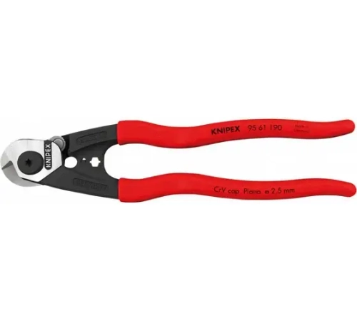 KNIPEX Тросорез компактный, рез: кабель 7 мм, проволочный трос 5 мм, проволока средней твёрдости