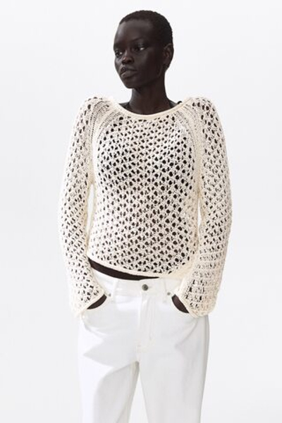 Топ с имитацией вязания крючком и завязками - H&M