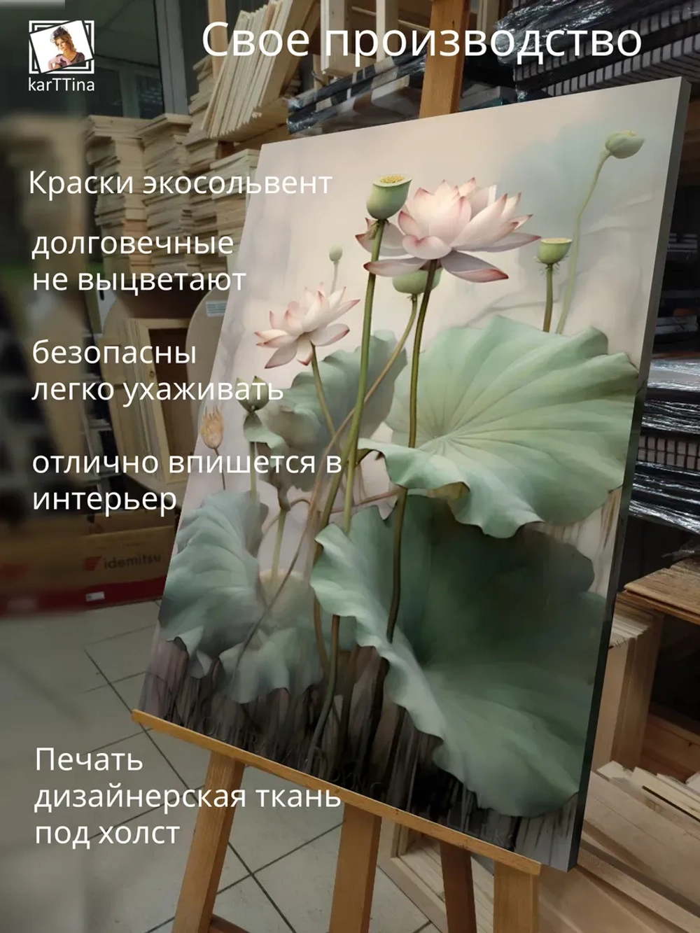 Картина на стену Масляные кувшинки 30х40см 1шт.