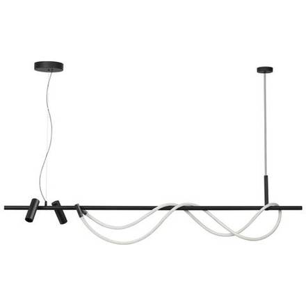 4391/40L HIGHTECH ODL24 263 черный/металл/канат Подвесной св-к с раздельн. вкл IP20 LED 40W 1580Лм 4000K CORDA