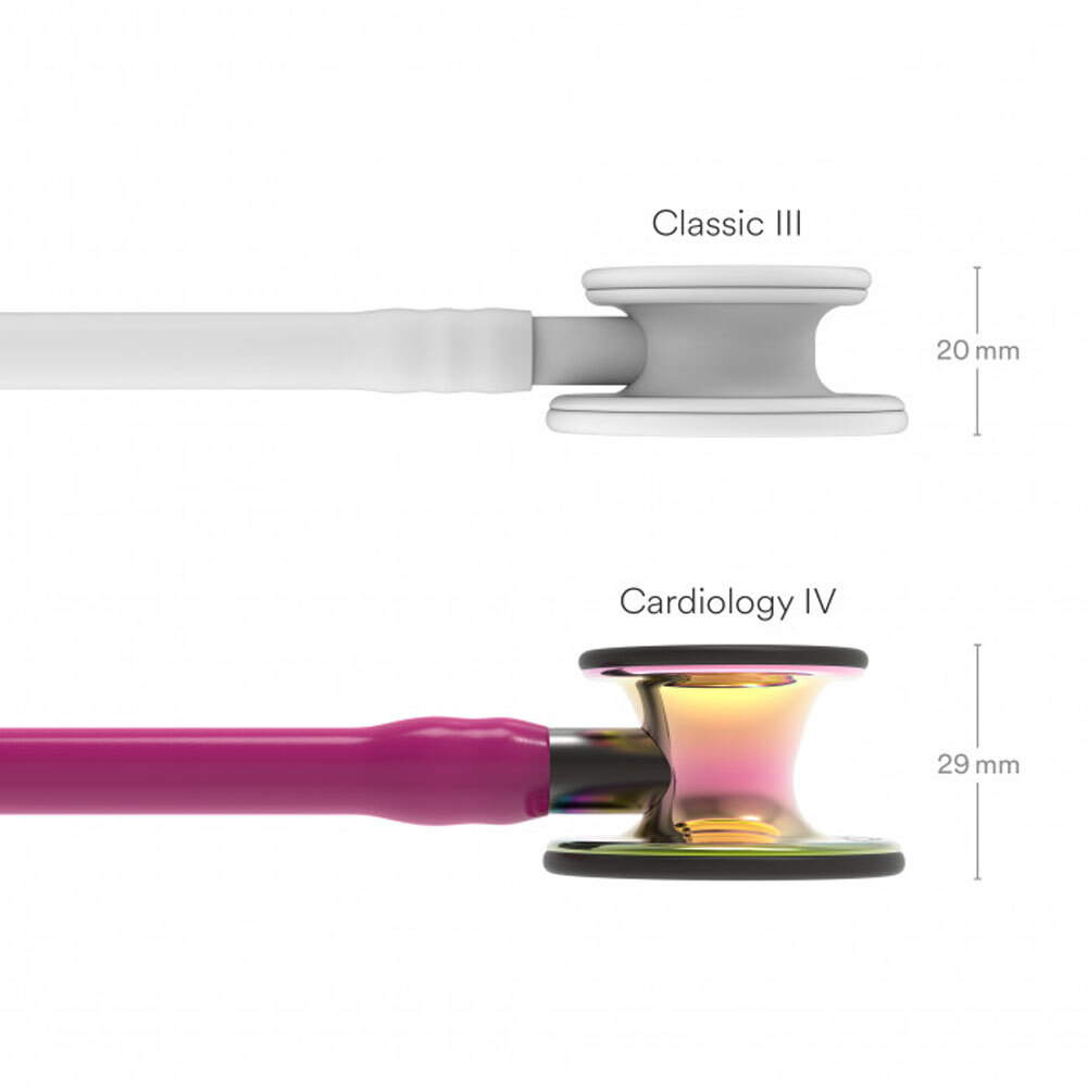 Стетоскоп Littmann Cardiology IV, малиновый, радужная акустическая головка, дымчаты ствол (6241)