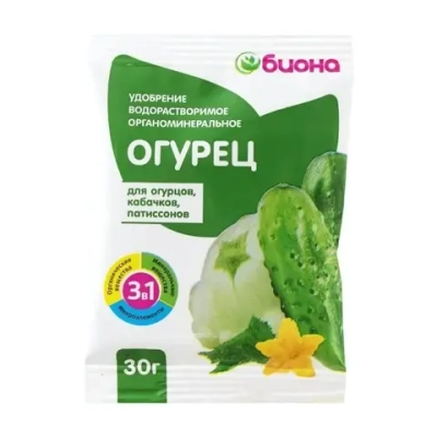 Водорастворимое удобрение Биона - Огурец, 30г
