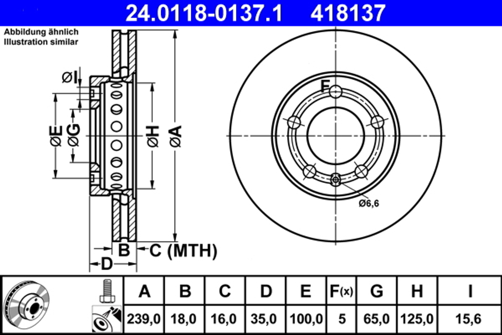 ATE - 24011801371-ATE - Brake Disc